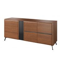 MEBIN - JANTAR Komoda 2D3SZ duża | Noga metalowa
