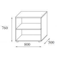 AMS Meble Biurowe - Kontener Biurowy KD1 A | 80x50x76h cm