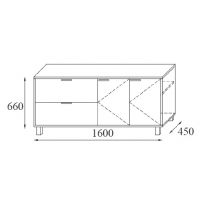 AMS Meble Biurowe - Kontener Podporowy KP6 A/B | 160x45x66h cm