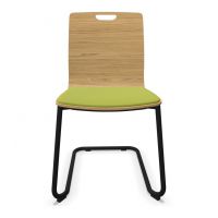 PROFIM - COM Krzesło Konferencyjne K22V1 | Kubełek ze Sklejki | Tapicerowana Nakładka na Siedzisko | Na Płozie V1