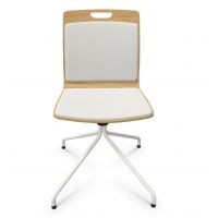 PROFIM - COM Krzesło Konferencyjne K32HF | Kubełek ze Sklejki | Tapicerowane Nakładki na Siedzisko i Oparcie | Stelaż Typu "Pająk"