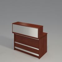 BIURO SERWIS - L-BOX Nadstawka Recepcyjna L-261 | L=80 | Front - stal szczotkowana