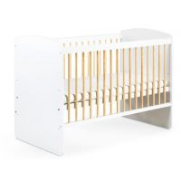 KLUPŚ - Karolina II Łóżeczko 120x60 | biały + sosna