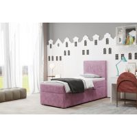 SOFIA MEBLE - LUCY Łóżko kontynentalne z pojemnikiem 90x200