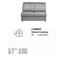 Meblomak - LUMINO 2P element 2 osobowy z pojemnikiem