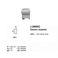 Meblomak - LUMINO DBFL element dostawka bez funkcji Lewa