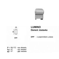 Meblomak - LUMINO DPP element dostawka z pojemnikiem Prawa