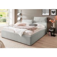 MC AKCENT - MALINDI Łóżko z pojemnikiem 160x200 | Tkanina Raven jasnoszara 06 | MAL16013