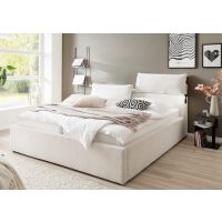 MC AKCENT - MALINDI Łóżko z pojemnikiem 160x200 | Tkanina Raven kremowa 22 | MAL16023