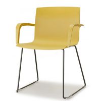 BGROUP - MANILA Krzesło Konferencyjne M01 S80 | Stelaż Metalowy na Płozie nr 2 | Kubełek z Tworzywa