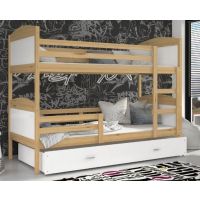 AJK meble - MATEUSZ Łóżko piętrowe 2-osobowe z szufladą 200x90cm