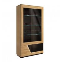 MEBIN - SMART Witryna szkło podwójna | lewa z oświetleniem