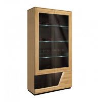 MEBIN - SMART Witryna szkło podwójna | prawa z oświetleniem