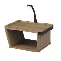 MEBIN - ETNA Szafka nocna wisząca z lampką | Lewa