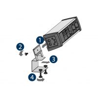 FORMAT - SKLEP - DESK SOCKET Mediaport D8M4GB2RJ1VG1HD | 4 x 230 V | 2 x RJ45 kat 5e | 1 x VGA | 1 x HDMI | 6 Modułów