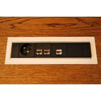 FORMAT - SKLEP - FRAME Mediaport F7M3GB4RJ1VG1HD | 3 x 230 V | 4 x RJ45 kat 5e | 1 x VGA | 1 x HDMI | 3 Modułów