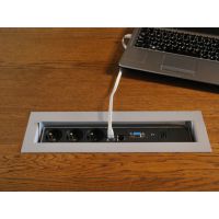 FORMAT - SKLEP - TOP SOCKET Mediaport T5M3GB2RJ | 3 x 230 V | 2 x RJ45 kat 5e | 3 Moduły