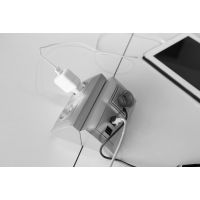 FORMAT - SKLEP - CORNER DESK Mediaport CD1GB2RJ | 1 x 230V | 2 x RJ45 kat 6 FTP | 3 Moduły | Srebrny mat