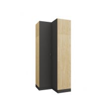 NEW ELEGANCE - NEW ELEGANCE SLEEP VARIA Szafa narożna | Dąb | Grafit