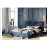 Forte - NELLUR Łóżko tapicerowane 120x200 | z pojemnikiem na pościel