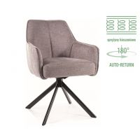 SIGNAL - NOTTI BREGO Krzesło | Obrót siedziska | Szary 07 | Stelaż Czarny mat