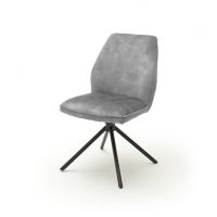 MC AKCENT - OTTAWA 2 Krzesło | Nogi skośne | Obrót siedziska | Tkanina optyka welur Szary | OT2S47GX