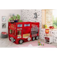 PLASTIKO - WÓZ STRAŻACKI Łóżko Piętrowe | 207x116x150h cm