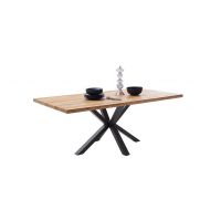 MC AKCENT - DEBA Stół drewniany 220x100 | Obrzeże proste | Stelaż pająk | DE22SPGW | DETGSSXL