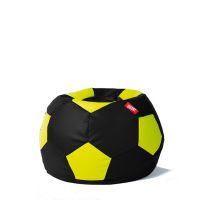 GIGANT PUFA - Pufa PIŁKA EKOSKÓRA 250L czarno-żółta