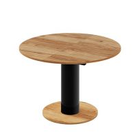 HUBERTUS - SOLO LUX Stół 100-144 | Dąb pradawny | Czarny połysk | Dąb pradawny