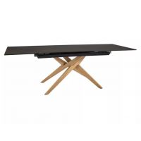 SIGNAL - LORETO CERAMIC OSSIDO BRUNO STÓŁ 180-230x90 | Brąz mat | Dąb