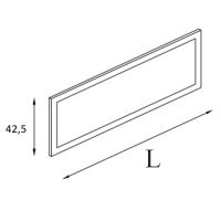AMS Meble Biurowe - Przegroda do biurka PD2 | Panel Płytowy Obustronnie Tapicerowany | L=140 cm
