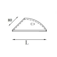 AMS Meble Biurowe - Przystawka do biurka P8 | L=80 cm