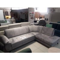 Bydgoskie Meble - QUADRO Narożnik 2,5F-RE-1HT/BK | Z funkcją spania i pojemnkiem na pościel | Tkanina Monolith KR10679 | Szary | DOSTĘPNY OD RĘKI