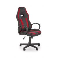 HALMAR - RAGNAR Fotel obrotowy | czarny/czerwony