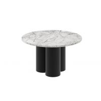 HUBERTUS - RAVEO MINI Ława | Venatino white połysk | Czarny połysk