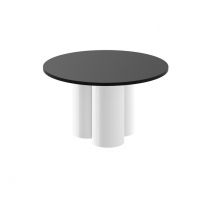 HUBERTUS - RAVEO MINI Ława | Czarny mat | Biały połysk