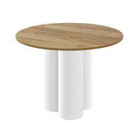 HUBERTUS - RAVEO Stół | Dąb pradawny | Biały połysk