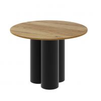 HUBERTUS - RAVEO Stół | Dąb pradawny | Czarny połysk