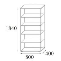 AMS Meble Biurowe - Regał Aktowy RG1 | 5OH
