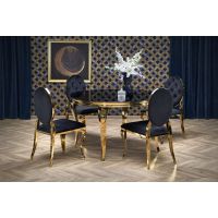 HALMAR - REGINALD 2 Stół | czarny-złoty