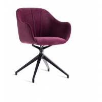 HALEX - RITZ Krzesło | Stelaż aluminiowy obrotowy czarny