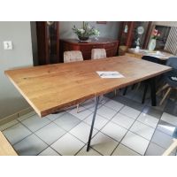 ORTUS - ROMANO Dąb Stół z dostawką | 180x90 | Dostawka 50 | Krawędź naturalna | Grubość blatu 4 cm | Dąb Dziki Marrone Olejowany | DOSTĘPNE OD RĘKI