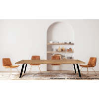 ORTUS - ROMANO Dąb Stół nierozkładany | Krawędź naturalna | Grubość blatu 4 cm