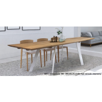 ORTUS - ROMANO Dąb Stół z dostawkami | Głębokość 100 | Krawędź ścięta | Grubość blatu 4 cm | Lakier