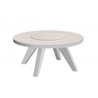 HUBERTUS - GLAMOUR ROTANTE 2 Stół 160 | Kaszmir połysk | Chrom