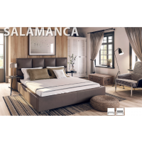 Forte - SALAMANCA Łóżko tapicerowane 180x200 | z pojemnikiem na pościel
