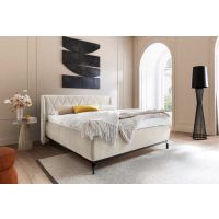 MC AKCENT - SARNIA Łóżko bez pojemnika 140x200 | Tkanina beż 4306 | SAR14021