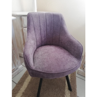 MC AKCENT - SASSELLO Krzesło | Obrót siedziska | 4 Nogi metal czarny mat | Tkanina typu Szenil Bordowy merlot | SA4S43ME