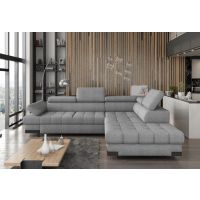 WERSAL - SELVA L Narożnik z funkcją spania, pojemnikiem , regulowanymi zagłówkami